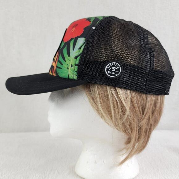 Vans Tropical Triple Crown of Surfing Snapback Cap Hat One size Black Red Green - Picture 3 of 7